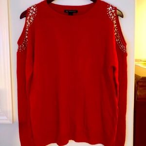 INC International Concepts Red bling sweater